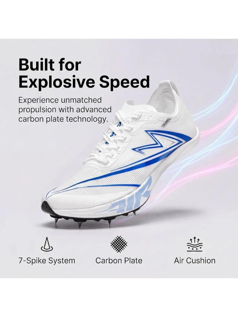 White Sonic Cat Track & Field Spikes Running Shoes Men’s Size 9 New